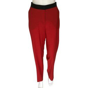 NWT Derek Lam New York Women's Drake Trousers Contrast Satin Waistband Pants